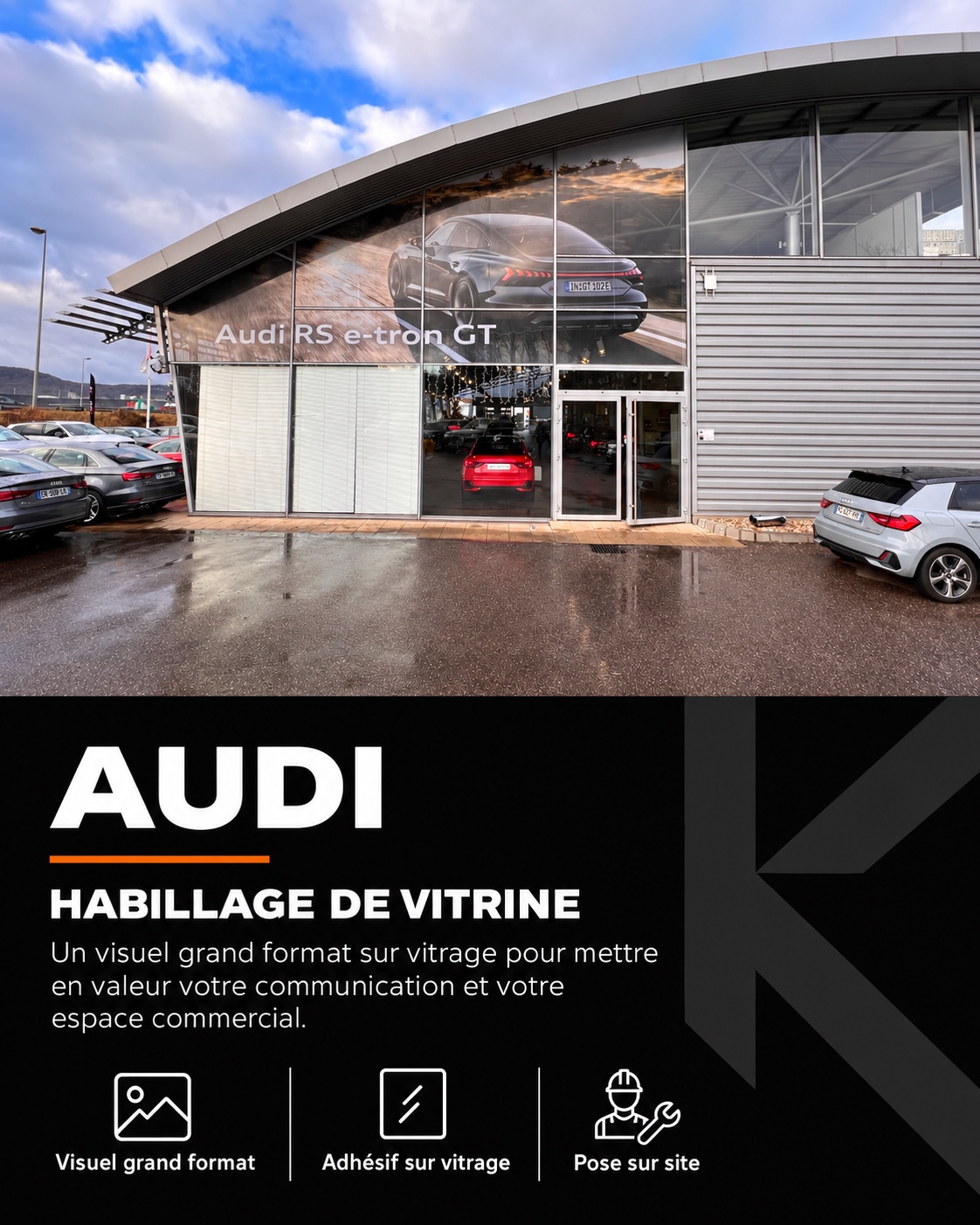 Audi RS e-tron GT — Habillage de vitrine
