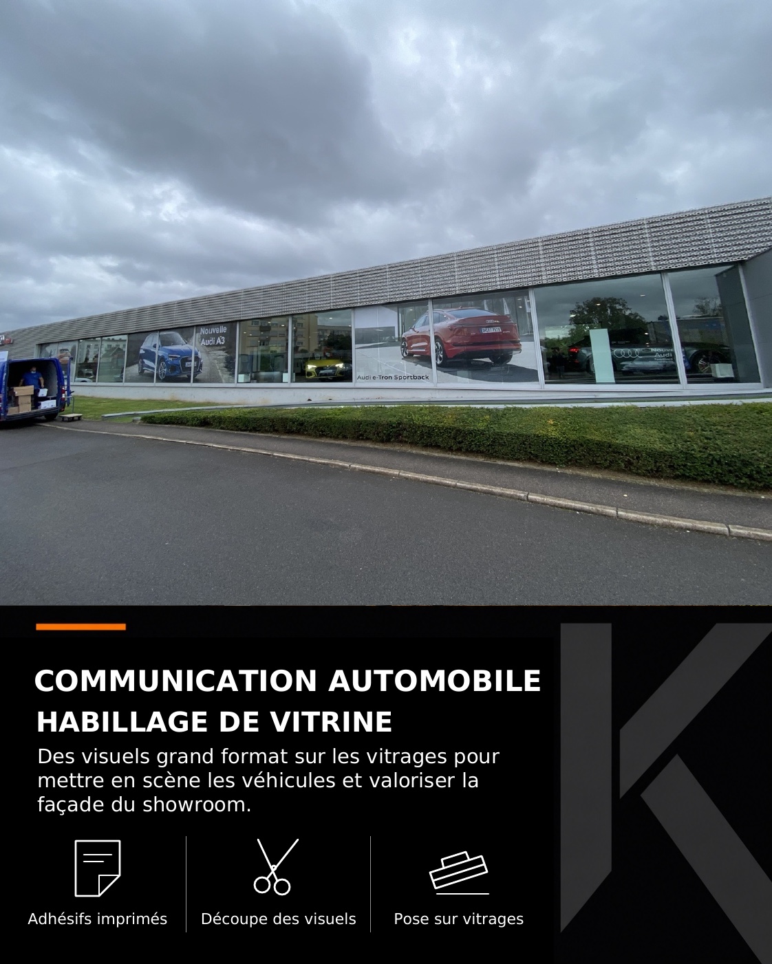 Audi — Habillage des vitrines du showroom