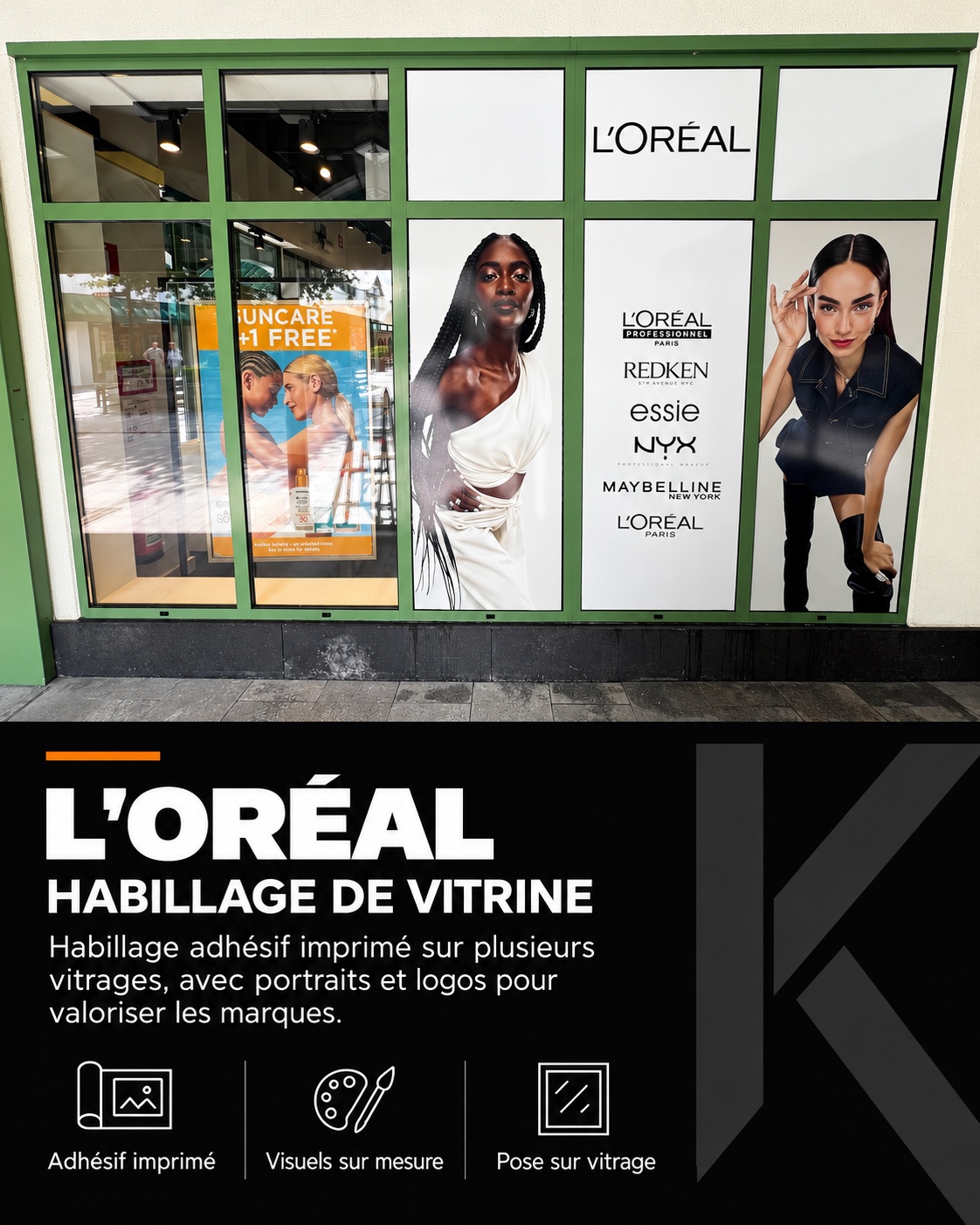 L’Oréal — Habillage de vitrine