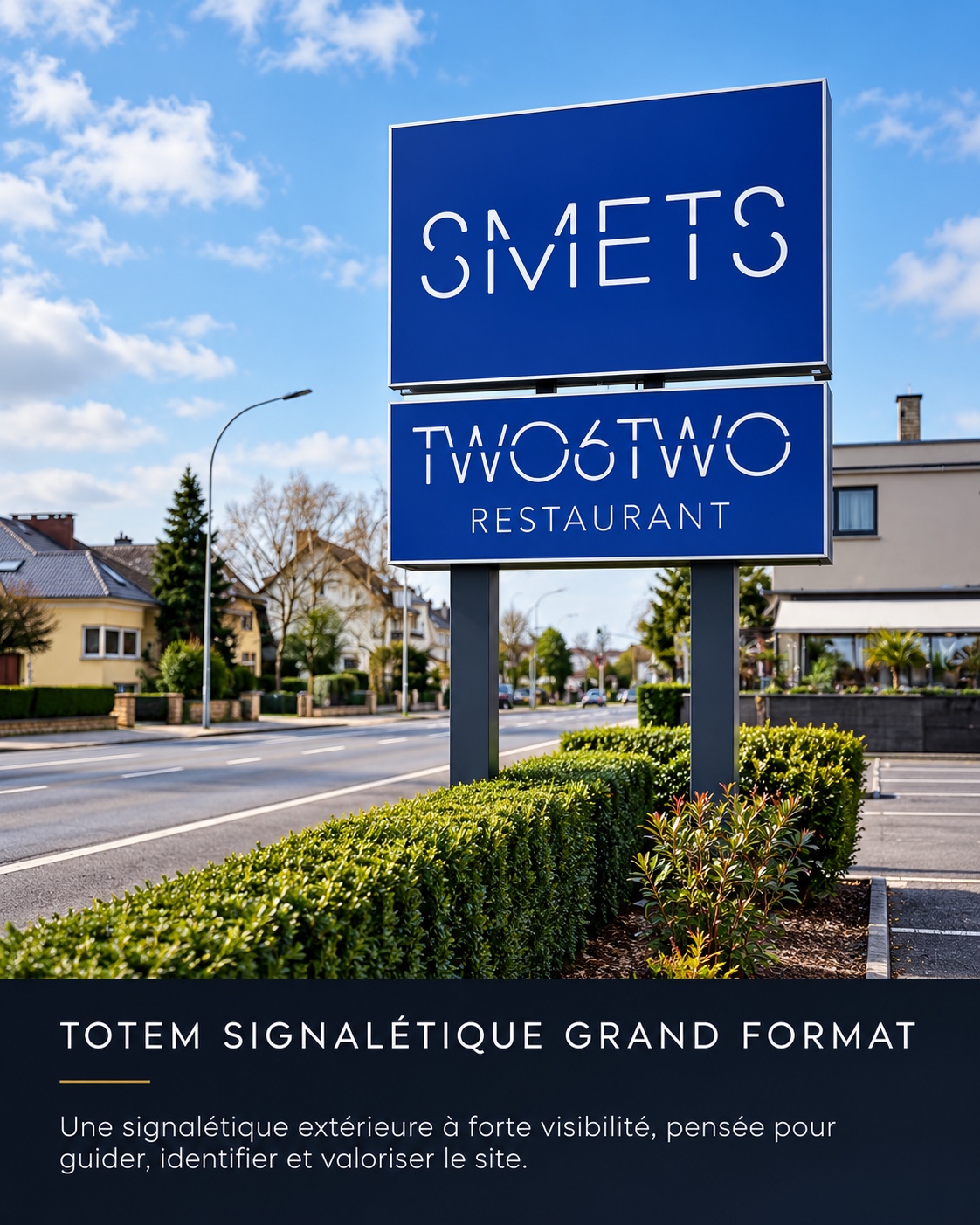 Smets / TwoTwo — Totem signalétique grand format