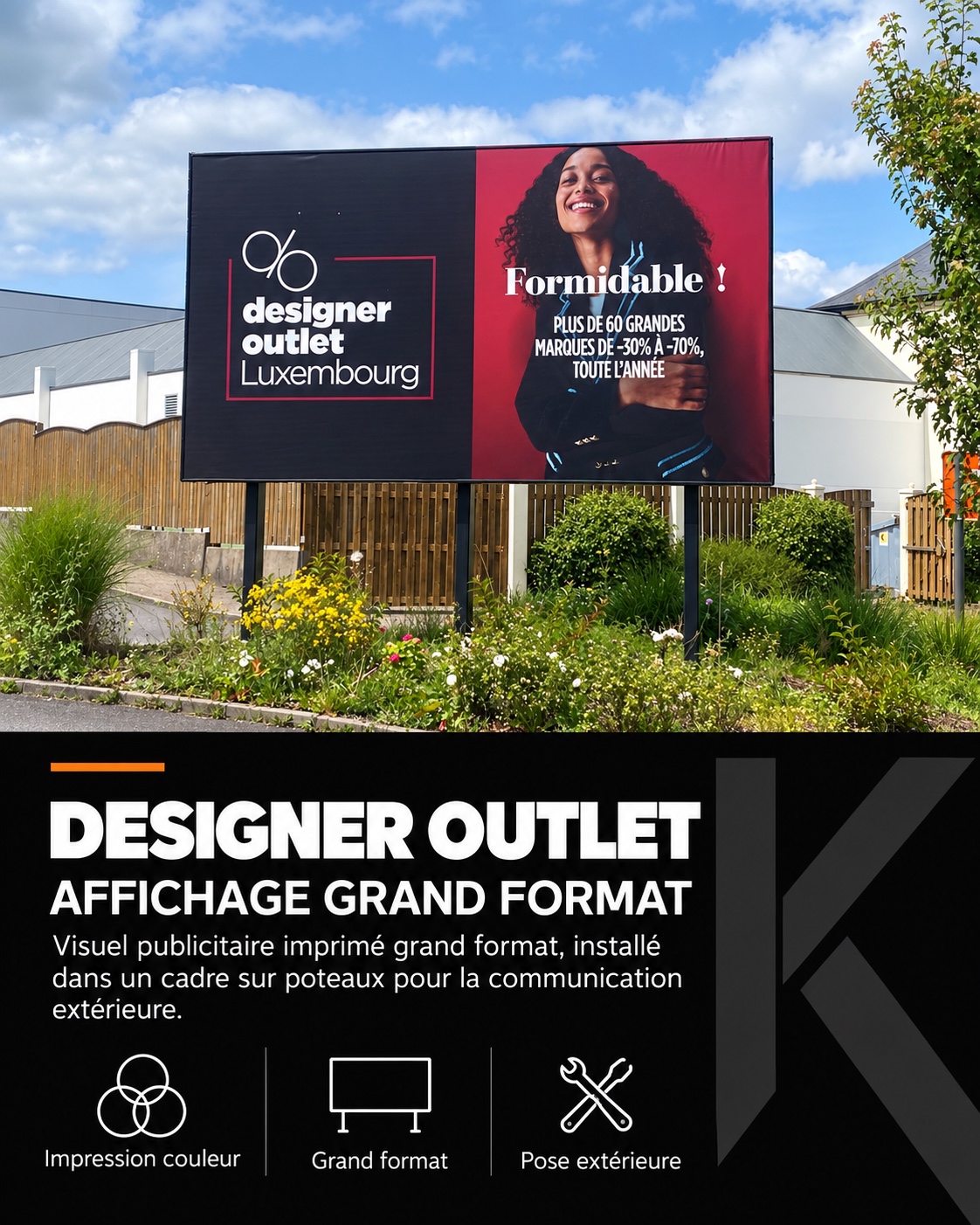 Designer Outlet — Affichage grand format