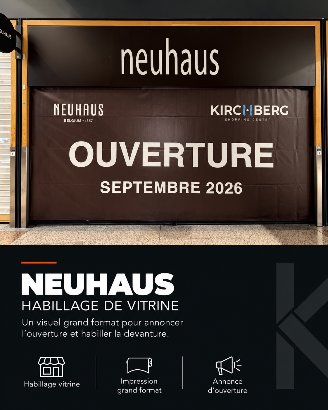 Neuhaus — Habillage de vitrine