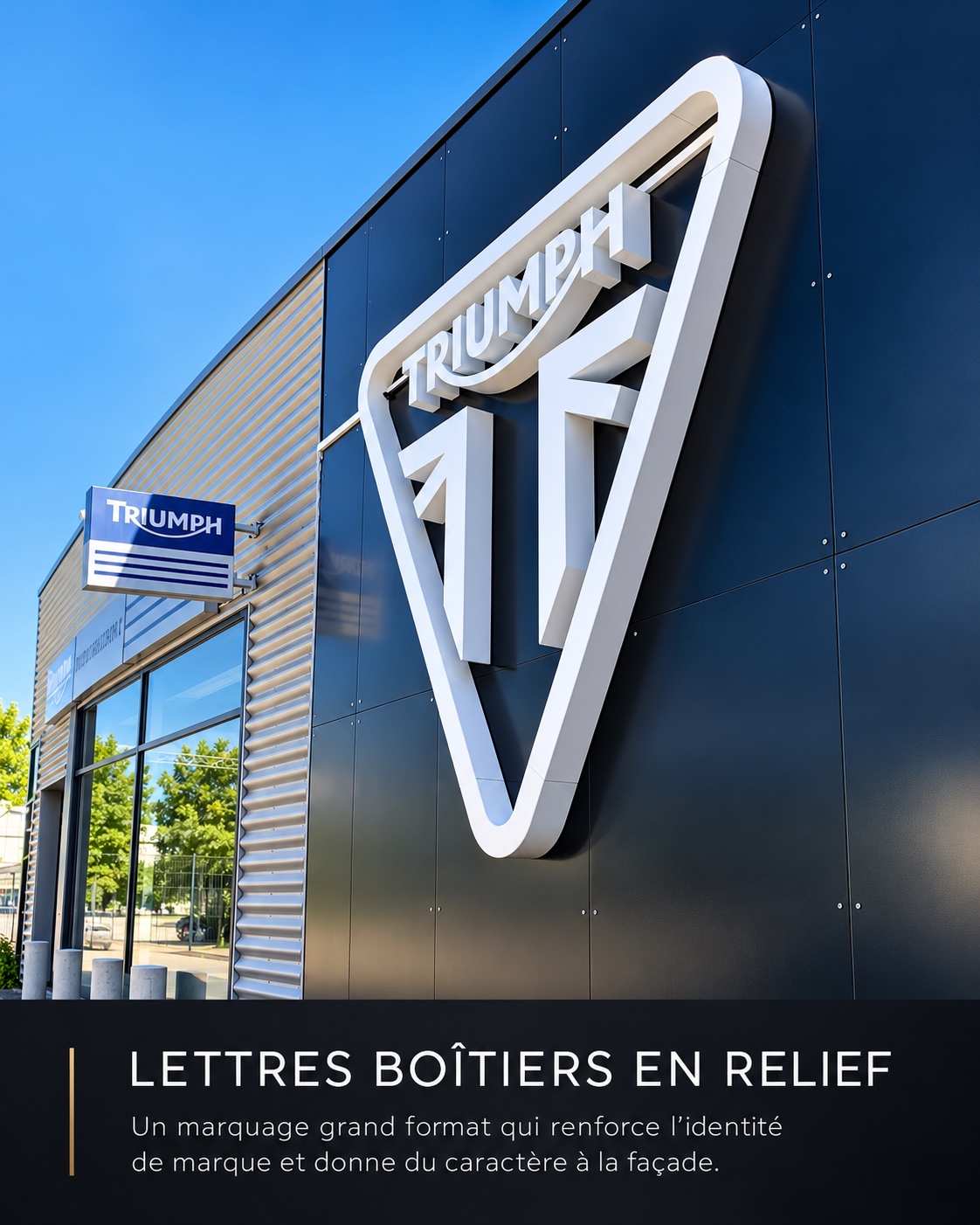 Triumph — Lettres boîtiers en relief