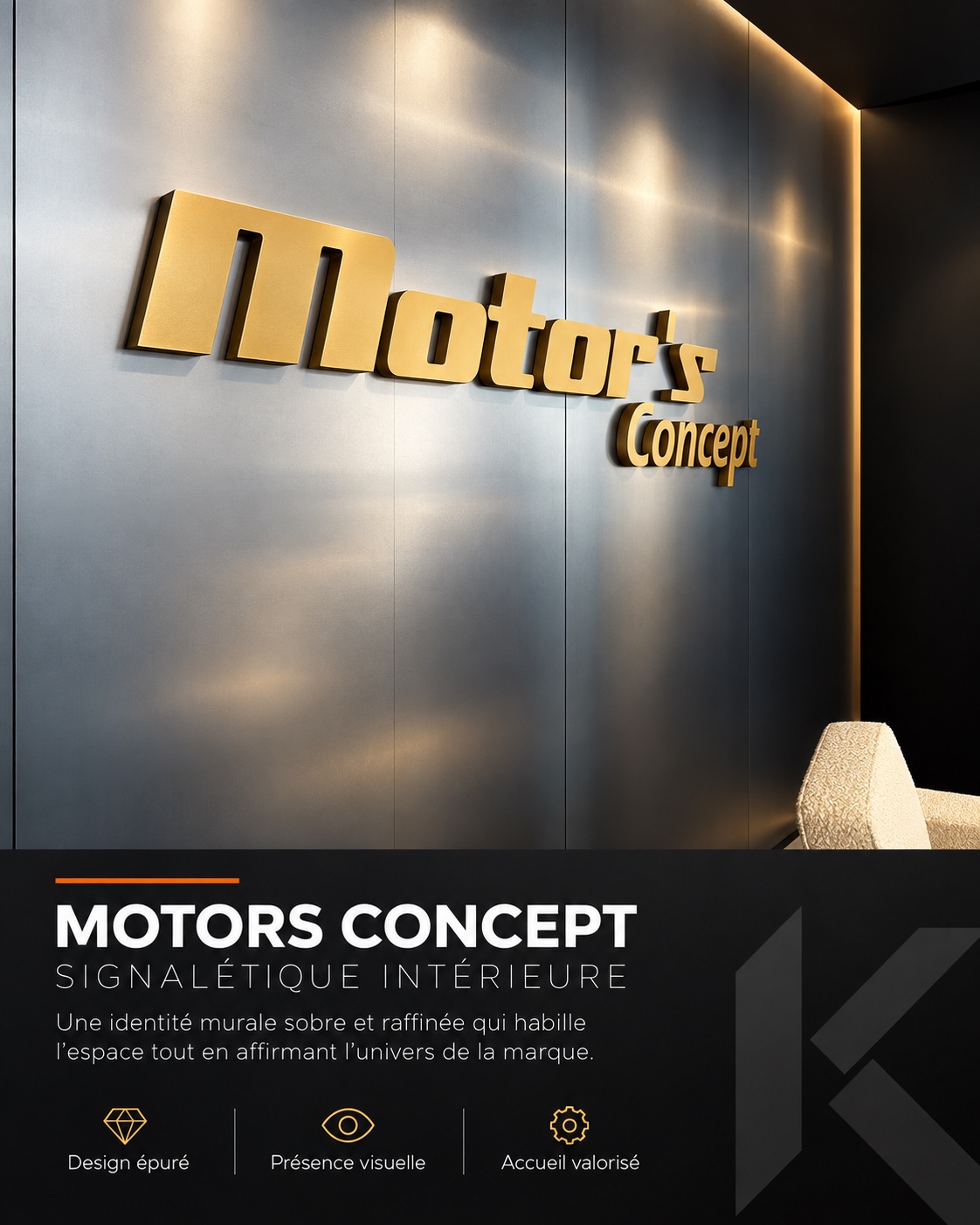 Motors Concept — Signalétique intérieure