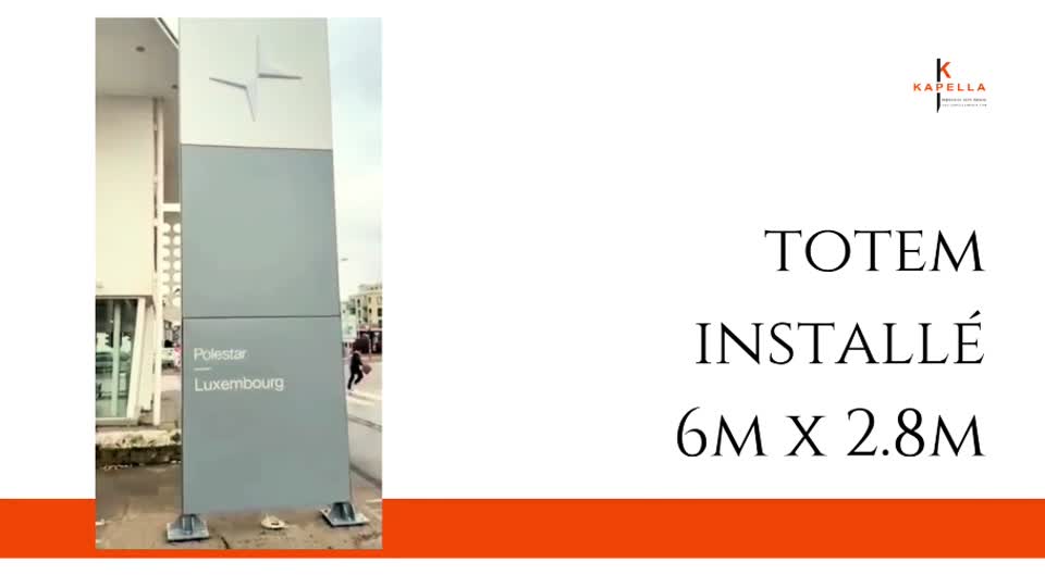 Polestar Luxembourg — Totem extérieur